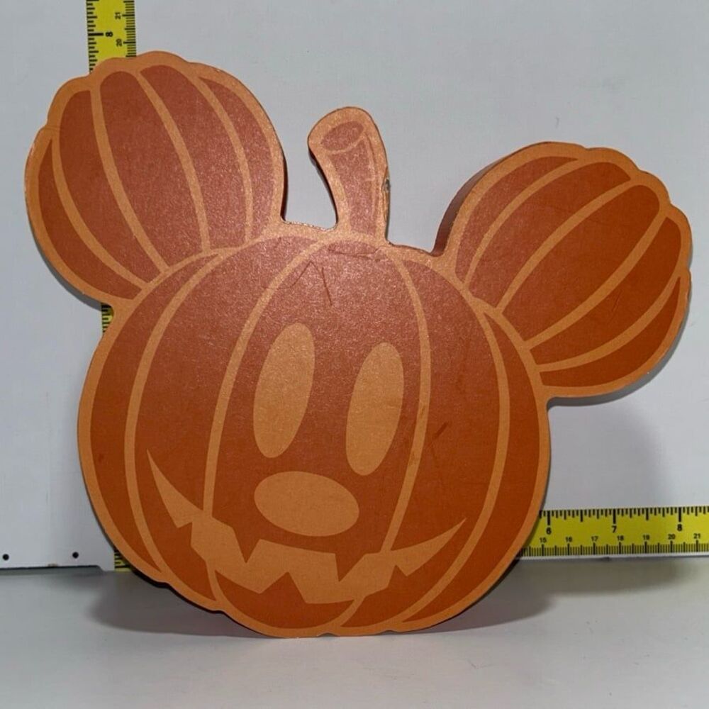 Disney Mickey Mouse Halloween Pumpkin Wooden Wall Art Decor NWT Fall Sign
